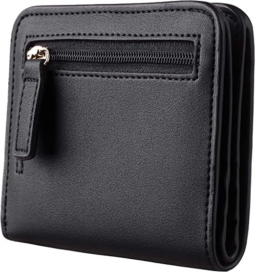 Womens Rfid Blocking Small Compact Bifold Luxury Genuine Leather Pocket Wallet Ladies Mini Purse with ID Window